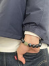 鉑帝亞藍虎眼石手鏈男女本命年六字真言貔貅虎睛石手串 12mm 曬單實(shí)拍圖