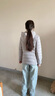 鴨鴨（YAYA）輕薄羽絨服女短款2025冬季新款時(shí)尚內膽連帽顯瘦薄款保暖外套K 嫣紅色 M (160) 曬單實(shí)拍圖