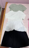 犁人坊法式設(shè)計感白色短袖t恤女裝2024夏季新款小眾不撞衫圓領(lǐng)上衣 中白14 L 曬單實拍圖