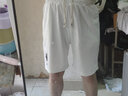 舍里甲人學(xué)生小貓印花短褲男夏天跑步運(yùn)動(dòng)休閑短褲2025新款美式籃球5分褲 白色 XL 曬單實(shí)拍圖