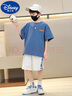 G.DUCKKIDS童裝男童夏季運(yùn)動(dòng)套裝兒童洋氣時(shí)髦短袖短褲兩件套2025大童夏裝潮 CHE短袖短褲套裝-藍(lán)色 160 cm 曬單實(shí)拍圖