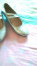新款舞蹈鞋中低跟跳舞鞋女广场舞鞋拉丁舞鞋子浅口单鞋 银色 35 实拍图