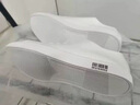 跑魚小白鞋男學(xué)生白鞋韓版平底休閑透氣板鞋男百搭系帶單鞋春夏季男鞋 白色912 40 曬單實拍圖