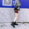 珂卡芙（KEKAFU）加絨馬丁靴女靴子女春季保暖加厚短靴女戶外防滑皮毛一體雪地靴女 絨棕 加絨 38 曬單實拍圖