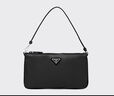 PRADA/普拉達(dá)【禮物】女士 Re-Nylon手拿包單肩包女包 黑色-常規(guī) 曬單實(shí)拍圖