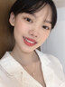 法思梵真鉆四葉草雙面戴項(xiàng)鏈女小清新玫瑰金鎖骨鏈七夕情人節(jié)禮物送女友 鉆石四葉草項(xiàng)鏈（黑） 曬單實(shí)拍圖