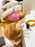 博睿恩寶寶家居套裝兒童秋冬裝嬰幼兒衣服動(dòng)物造型舒棉絨上衣褲子 黃咖色 100 曬單實(shí)拍圖