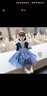 依百購新款冰雪奇緣2愛莎連衣裙女童秋冬季長袖裙子女斗篷艾莎公主裙 單裙+皇冠魔法棒 110 曬單實(shí)拍圖