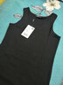 橫行道女裝2024夏裝純色短款無(wú)袖工字吊帶小背心棉質(zhì)女黑色打底衫 黑色 XL 曬單實(shí)拍圖
