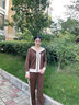 鹿儷秀媽媽春秋裝2025新款運(yùn)動(dòng)服套裝中老年人秋裝外套女休閑洋氣上衣服 咖色【高品質(zhì)運(yùn)動(dòng)服】 2XL 【建議105-120斤】 曬單實(shí)拍圖