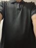 帛米圖（BOMITU）男士短袖t恤夏裝翻領(lǐng)POLO打底衫男微領(lǐng)學(xué)生有帶領(lǐng)修身上衣服 黑色 2XL 曬單實(shí)拍圖