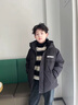G.DUCKKIDS男童羽絨服免洗加厚2025新款中大童冬季男孩外套洋氣潮冬裝 黑色 升級加厚款 170 建議15歲 曬單實(shí)拍圖