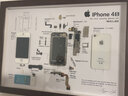 維佳框業(yè)手機拆解相框蘋(píng)果iphone收藏展示框定制中空立體標本裝裱框A3掛墻 X款黑色 A3+拆機工具＋iphone 6裝裱圖紙 曬單實(shí)拍圖