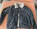 杰克·瓊斯（JACK&JONES）春季休閑仿羊羔毛翻領(lǐng)字母刺繡拉鏈夾克棉服厚外套男裝224457002 A17中灰牛仔 M 175 曬單實(shí)拍圖