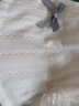 卡度熊（KADUXIONG）婴儿帽子春秋夏季韩版新款可爱宝宝遮阳盆帽儿童防晒薄款渔夫帽潮 白色 3个月-3岁（建议头围36-52cm） 实拍图