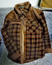 雷歐曹男士加絨加厚長(cháng)袖襯衫休閑保暖格子襯衣時(shí)尚百搭青中年春秋季外套 小紅格 M(建議穿100-115斤) 曬單實(shí)拍圖