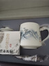 典躍手繪羊脂玉瓷茶杯高檔描金白瓷茶水分離泡茶杯過濾辦公室老板杯 大師手工-尊享杯(春和景明) 曬單實拍圖
