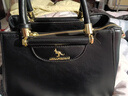 袋鼠真皮包包女包2025七夕洋氣中年媽媽包時(shí)尚單肩斜挎包 黑色 曬單實(shí)拍圖