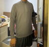 Navigare意大利小帆船半開(kāi)領(lǐng)針織衫男春秋季時(shí)尚彈力舒適毛衣休閑打底衫 知更雀灰 2XL 碼 曬單實(shí)拍圖