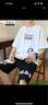 賓客龍12青少年運動(dòng)丅恤套裝13-15歲男孩高中學(xué)生短袖t恤16大童夏裝一套 白色短袖短褲 L 【身高1.55-1.60】米/95-120斤 曬單實(shí)拍圖