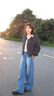 YOMC2024初秋外套女高級(jí)感灰色拉鏈棒球服氣質(zhì)短款?yuàn)A克寬松休閑上衣潮 灰色外套 M 75-90 曬單實(shí)拍圖