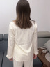 unisunny孕尚月子服春秋產(chǎn)后產(chǎn)婦懷孕期哺乳期兩用孕婦裝孕婦睡衣家居服套裝 白色【四季款】 M【建議80～110斤】 曬單實拍圖