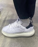 adidas STAN SMITH PF厚底增高板鞋小白鞋男女阿迪達斯官方三葉草 白/黑   38 曬單實(shí)拍圖