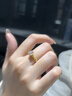 中鑫珠寶人生一克拉黃金鉆戒足金鑲嵌鋯石蕾絲公主戒指求婚結(jié)婚女戒 金重3.74克（14圈號） 曬單實拍圖