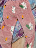 芬腾睡衣女童珊瑚绒秋冬季加厚长袖保暖开衫加绒卡通家居服套装 粉红 140 实拍图
