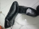 蜻蜓牌皮鞋男士鏤空透氣正裝皮鞋真皮休閑系帶軟底軟面商務(wù)正裝牛皮鞋 黑色-四季 39 曬單實(shí)拍圖