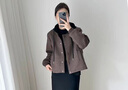 AEMAPE高端大牌短外套女2025春秋季新款寬松時(shí)尚氣質(zhì)小個(gè)子休閑百搭上衣 咖色 L 119-132斤 曬單實(shí)拍圖