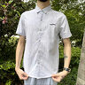 安初夏冰絲短袖襯衫男士休閑套裝夏季韓版薄款襯衣男裝衣服穿搭配三件套 601灰色三件套 XL 曬單實(shí)拍圖