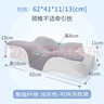 小白春枕頭睡眠定型枕太空零壓慢回彈蝶形記憶枕單人家用成人打鼾呼嚕枕 淺灰色-天絲 記憶棉枕62*41*11/13cm 曬單實(shí)拍圖