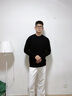 海瀾之家羊毛衫男款輕商務(wù)純羊毛保暖毛衣冬季男 HNZAW3W023A黑色F9 2XL 185/100A 推薦165~180斤 曬單實(shí)拍圖