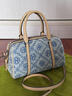 Tory Burch  湯麗柏琦【七夕禮物】 T MONOGRAM 迷你丹寧酒桶包TB 167760 粉末藍 400 OS 曬單實拍圖