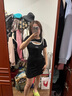 朦朧杏大碼連衣裙女裝夏季學(xué)院風(fēng)包臀短裙胖mm300斤短袖女辣的妹性的感 白色 M :碼建議100斤內(nèi) 曬單實(shí)拍圖