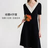 歌莉婭女裝新品連衣裙春裝爆款簡約洋氣赫本風(fēng)v領(lǐng)高級小黑裙1C3C4G1T0 00B黑色 M 曬單實拍圖