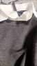 皮爾卡丹（pierre cardin）秋冬常規(guī)款圓領(lǐng)毛衣男純色修身套頭毛衫休閑針織打底衫上衣 深灰色 白領(lǐng)假兩件 M 110斤以下 曬單實(shí)拍圖