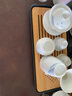 叁旬陶瓷簡約茶盤家用小茶臺儲水式干泡盤功夫茶具茶海托盤瀝水盤 黑陶茶盤_長方_大 曬單實拍圖