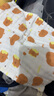 papa爬爬春兒童寶寶可愛(ài)方巾兩件裝純棉紗布口水巾 白+黃 30*30 曬單實(shí)拍圖