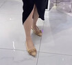 MALOVE MZ淺口尖頭單鞋女2025新款舒適平底鞋蝴蝶結(jié)氣質(zhì)低跟瓢鞋 亞麻杏 39 曬單實拍圖