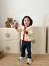 幼歌（YOUGE）嬰幼兒2024新款復古草莓微喇褲透氣百搭兒童時(shí)尚牛仔褲 牛仔藍（66-90兩用襠） 90 cm 曬單實(shí)拍圖