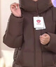 坦博爾羽絨服女中長款可脫卸帽媽媽款保暖百搭外套510516Z暖橙咖啡175 曬單實拍圖
