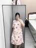 俞兆林睡裙女夏季純棉短袖中長(cháng)款連衣裙休閑睡衣女士卡通家居服25年新款 NSWR-66013-甜美可愛(ài)-親膚純棉 L (適合100-120斤) 曬單實(shí)拍圖