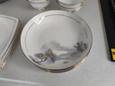 曼遠品牌景德鎮陶瓷餐具套裝家用骨瓷碗碟碗盤(pán)輕奢喬遷新居結婚禮盒 柳岸煙霞【小巧6人配置】 38件套 曬單實(shí)拍圖