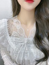 中國黃金一貝子鉆石項鏈女2025新款真鉆吊墜結婚紀念日禮物送老婆生日 999足銀唯美小裙子鉆石套鏈 曬單實(shí)拍圖