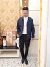 皮爾卡丹（pierre cardin）品牌外套男春秋新款翻領(lǐng)夾克男士商務(wù)休閑干部茄克衫中年行政上衣 8801藏青色 XL 曬單實(shí)拍圖