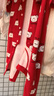 拉比寶寶嬰兒衣服秋冬裝新生兒長(zhǎng)袖連體衣新年衣服打底內(nèi)衣爬服0-18月 綁帶連體衣 66cm 曬單實(shí)拍圖