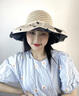 CHALL KITTY防曬帽女夏季黑膠防紫外線(xiàn)遮陽(yáng)帽女士漁夫帽太陽(yáng)帽子草帽2026新款 米色-高端品牌禮盒裝高級感 曬單實(shí)拍圖
