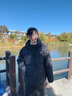 國家地理國家地理GOLDENMOLE情侶撞色拼接鵝絨冬季保暖連帽拉鏈羽絨服 碳黑色CARBON BLACK M 曬單實(shí)拍圖